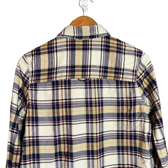 3 for $30! Roots beige plaid woven button down shirt - Picture 11 of 12